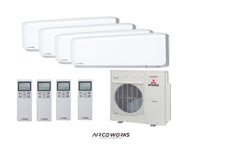 Mitsubishi Multisplit SCM71ZS-W Wandunit 4x SRK20ZS-W