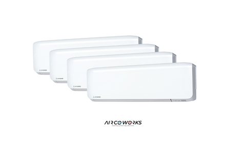 Mitsubishi Multisplit SCM71ZS-W Wandunit 4x SRK20ZS-W