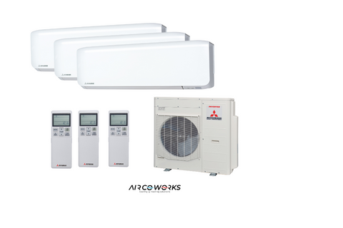 Mitsubishi Multisplit SCM71ZS-W Wandunit 3x SRK25ZS-W