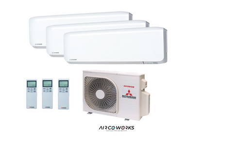 Mitsubishi Multisplit SCM60ZS-W Wandunit 3x SRK20ZS-W